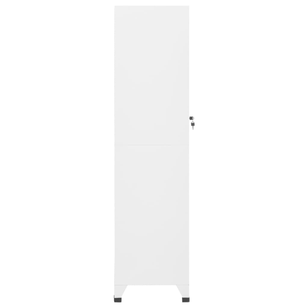  Uzamykacia skriňa biela 38x45x180 cm oceľová