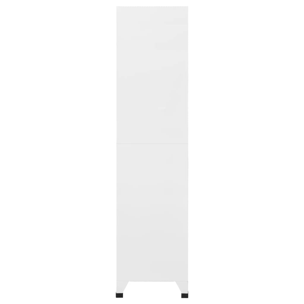  Uzamykacia skriňa biela 90x45x180 cm oceľová