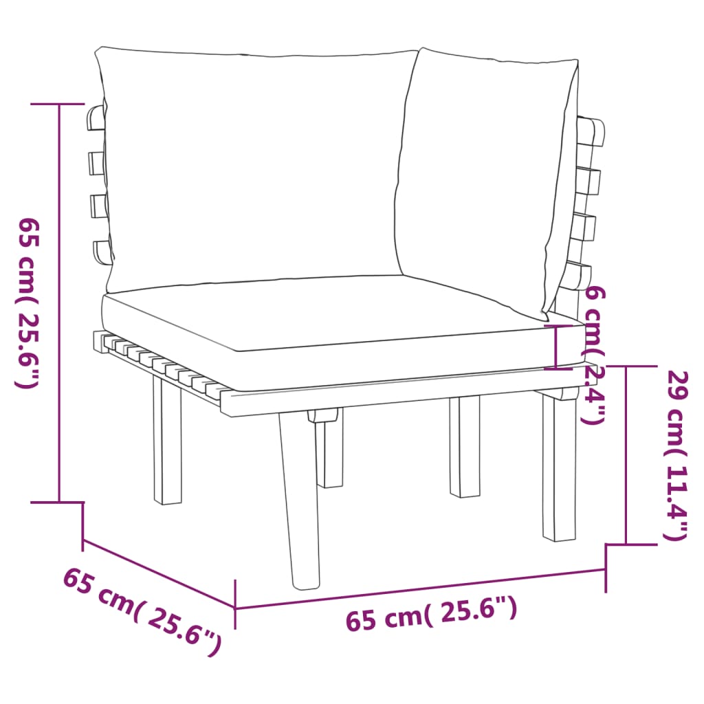 Set mobilier de grădină cu perne, 4 piese, lemn masiv de acacia