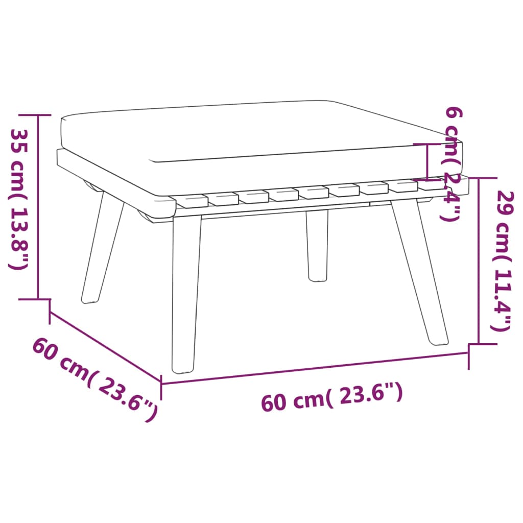 Set mobilier de grădină cu perne, 4 piese, lemn masiv de acacia