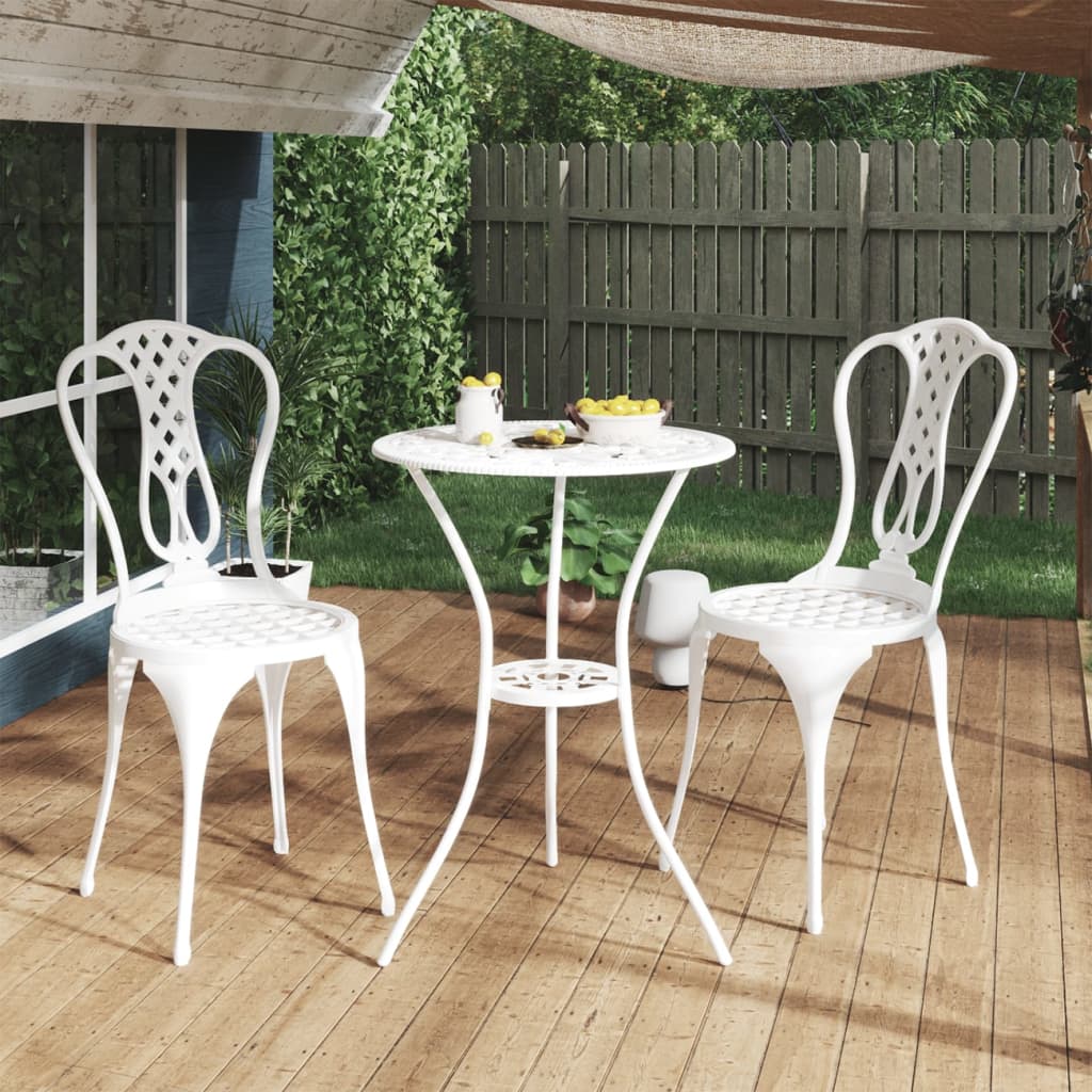 White iron online patio set