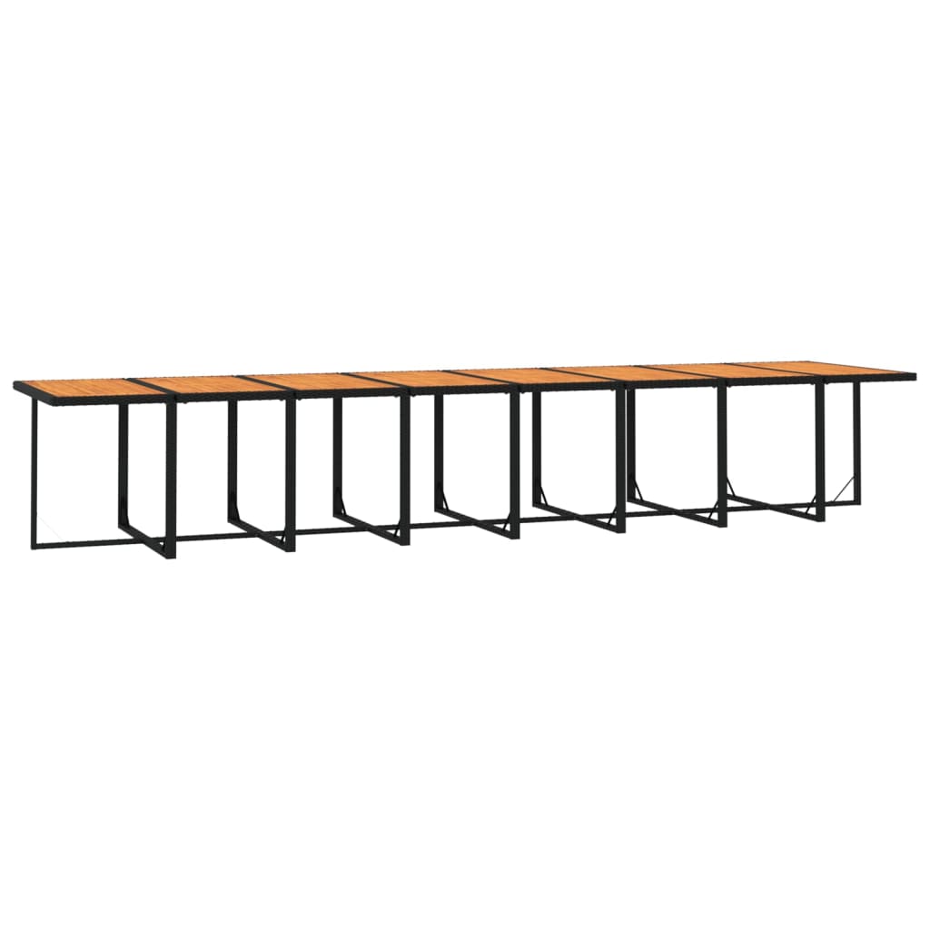 Set mobilier de grădină cu perne, 21 piese, negru, poliratan