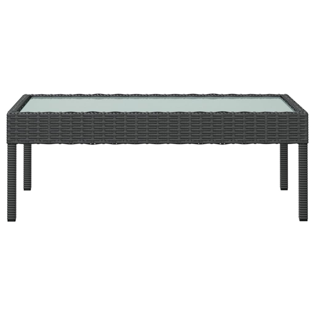 Set mobilier de grădină cu perne, 16 piese, negru, poliratan