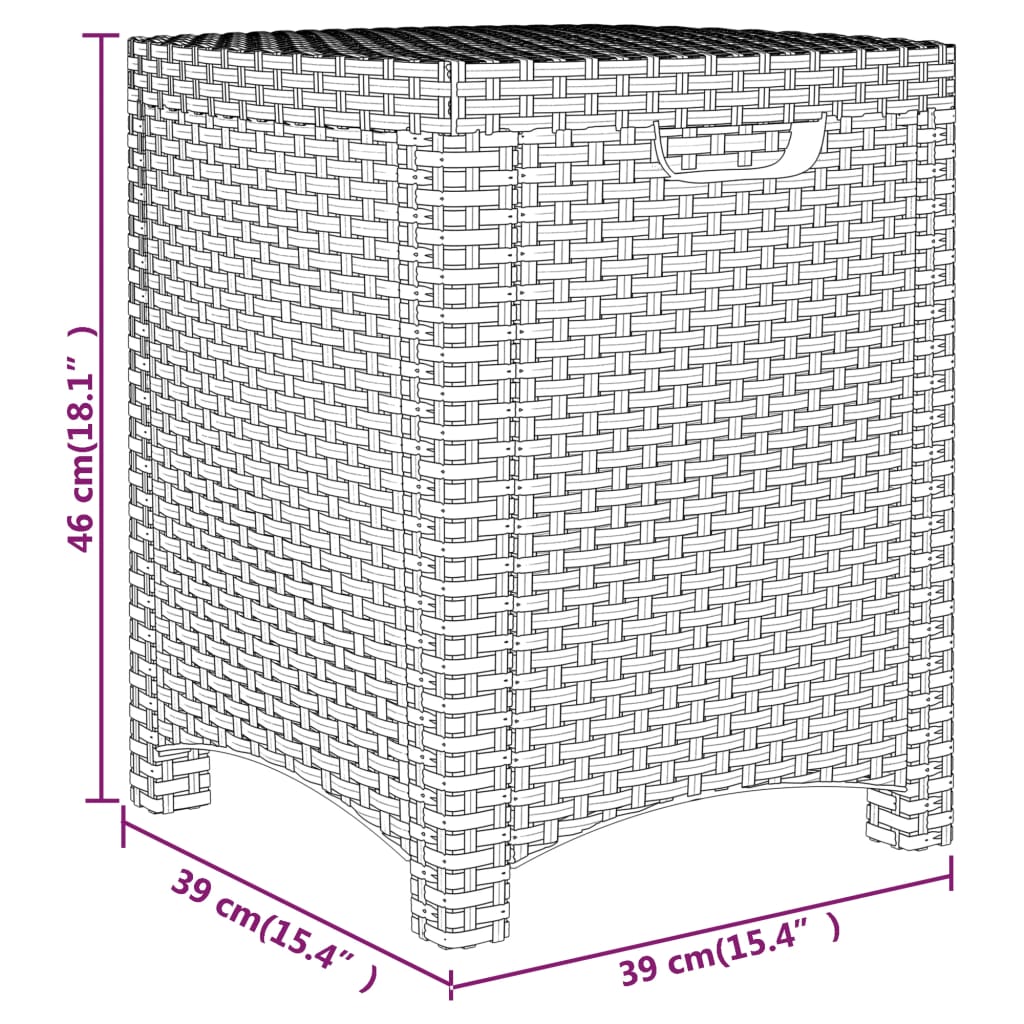 Set mobilier de grădină cu perne, 3 piese, grafit, ratan PP