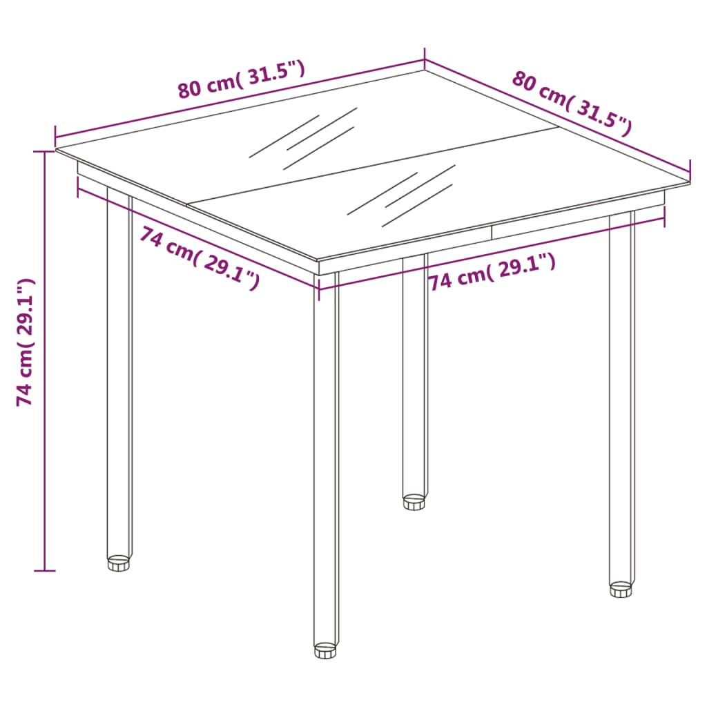 Set mobilier de grădină, 3 piese, gri