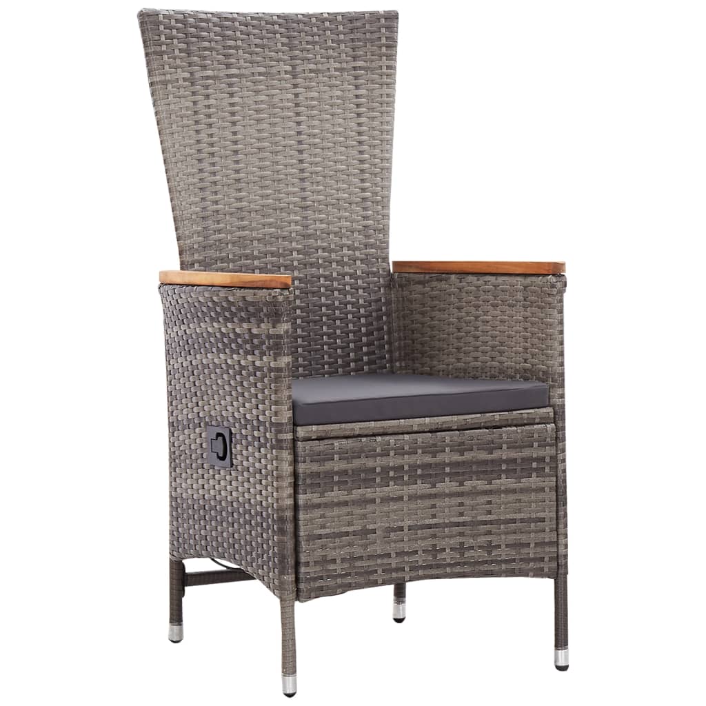 Set mobilier pentru grădină, cu perne, 7 piese, gri