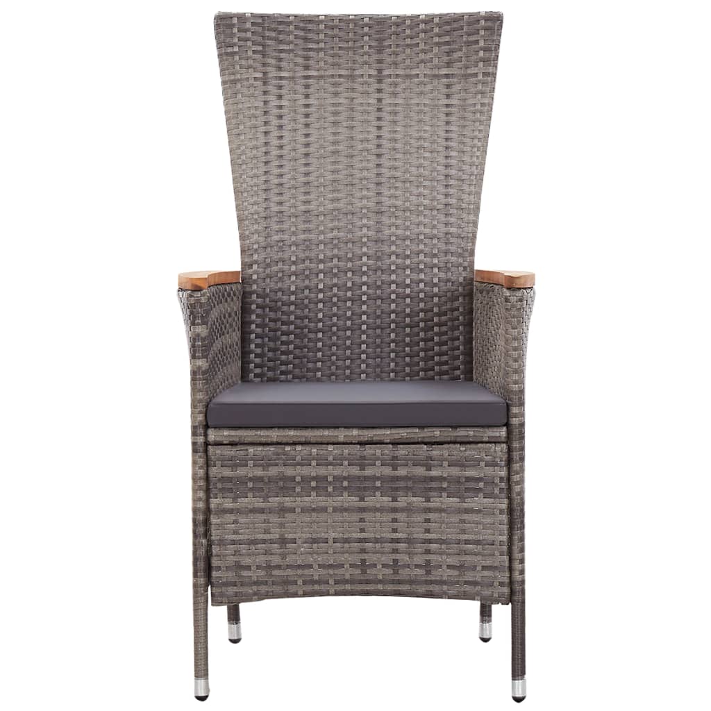 Set mobilier pentru grădină, cu perne, 7 piese, gri