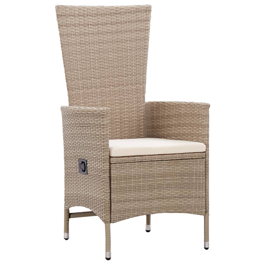 Set mobilier pentru grădină, cu perne, 9 piese, bej