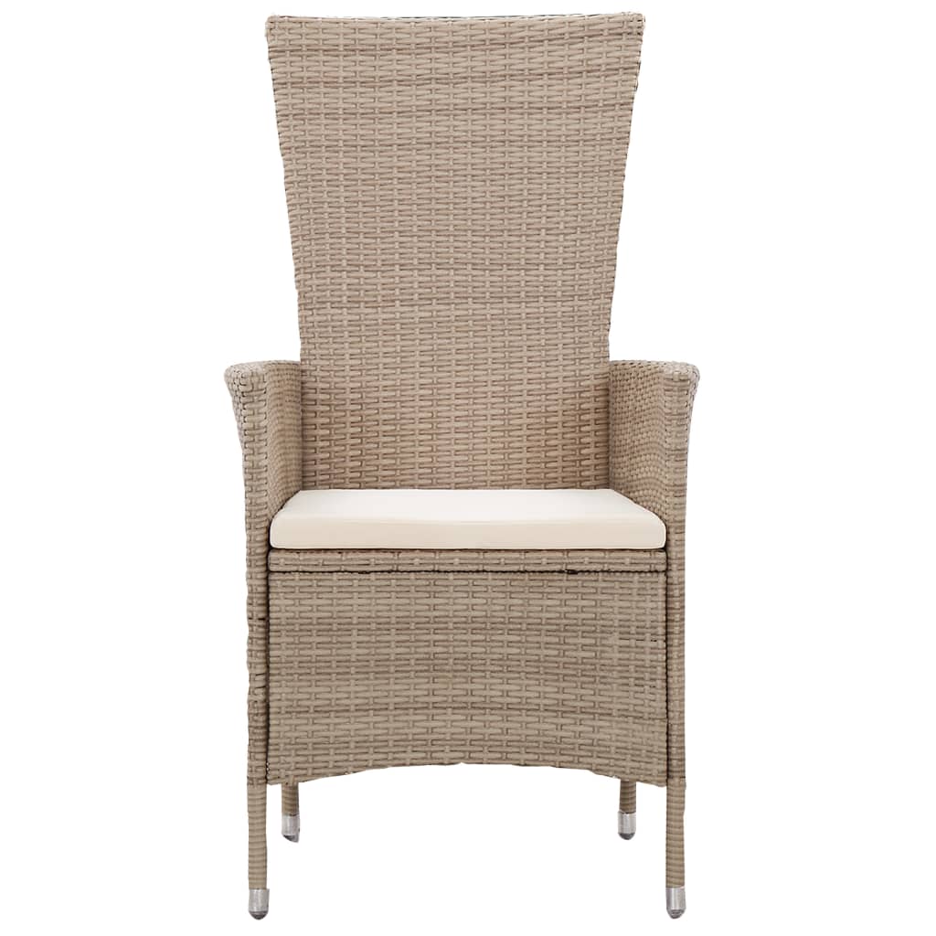 Set mobilier pentru grădină, cu perne, 9 piese, bej