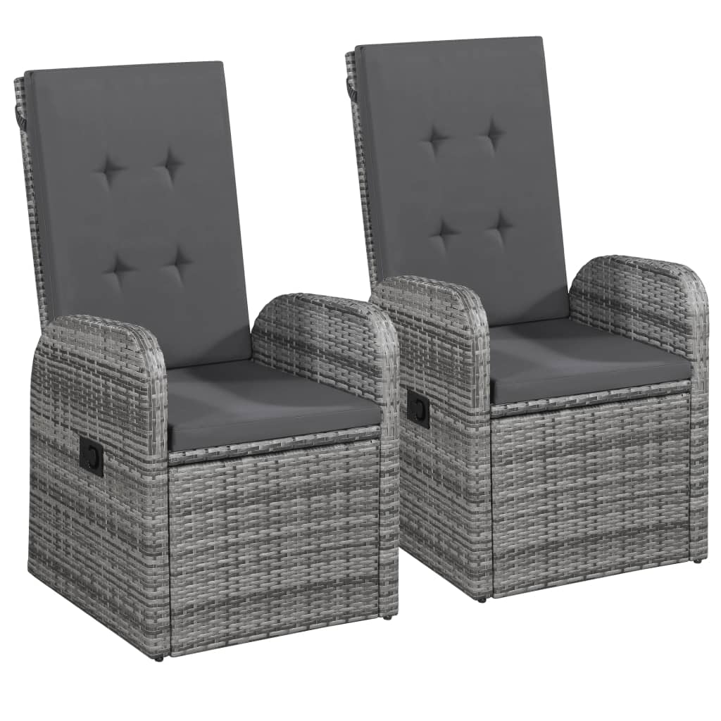 Set de mobilier pentru grădină, cu perne, 5 piese, gri