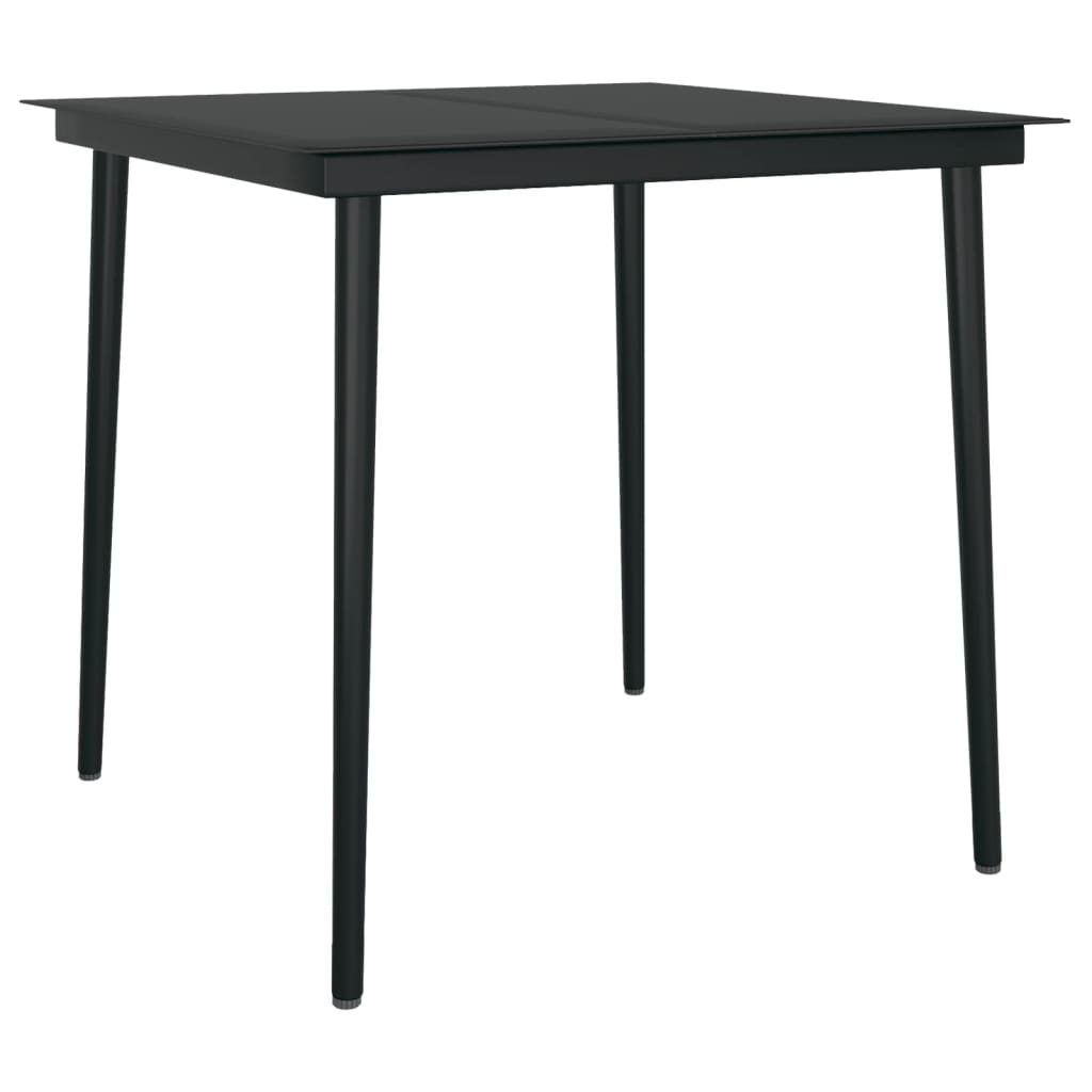 Set mobilier de grădină cu perne, 3 piese, negru