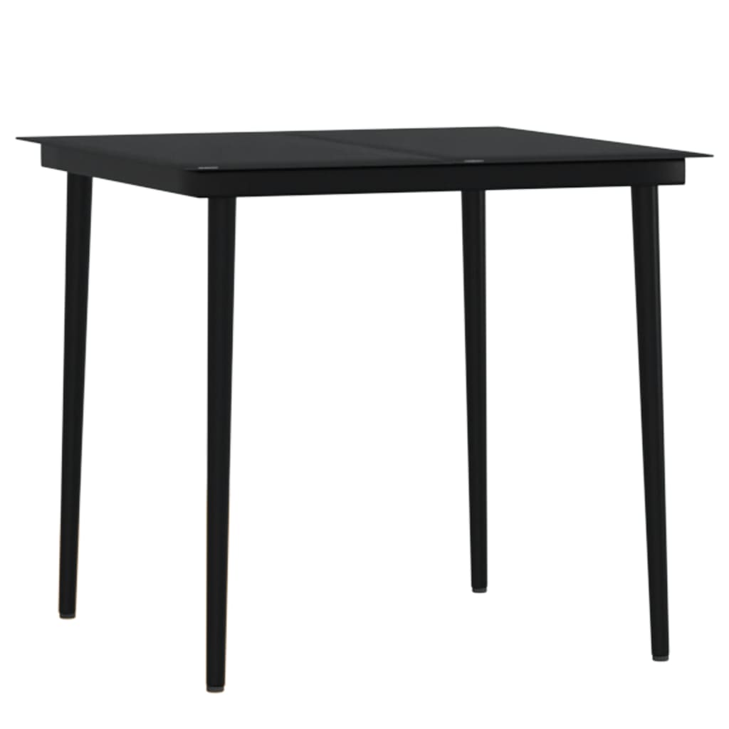 Set mobilier de grădină cu perne, 3 piese, negru