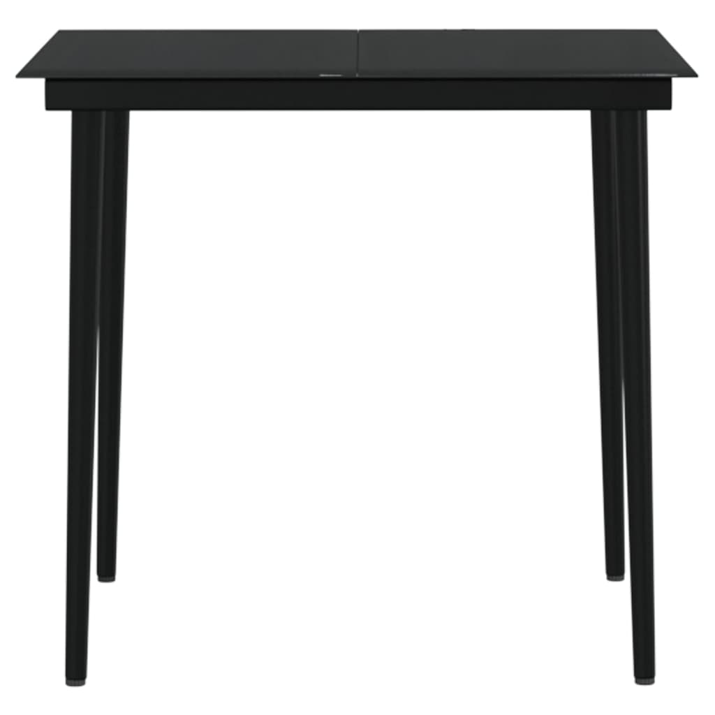 Set mobilier de grădină cu perne, 3 piese, negru