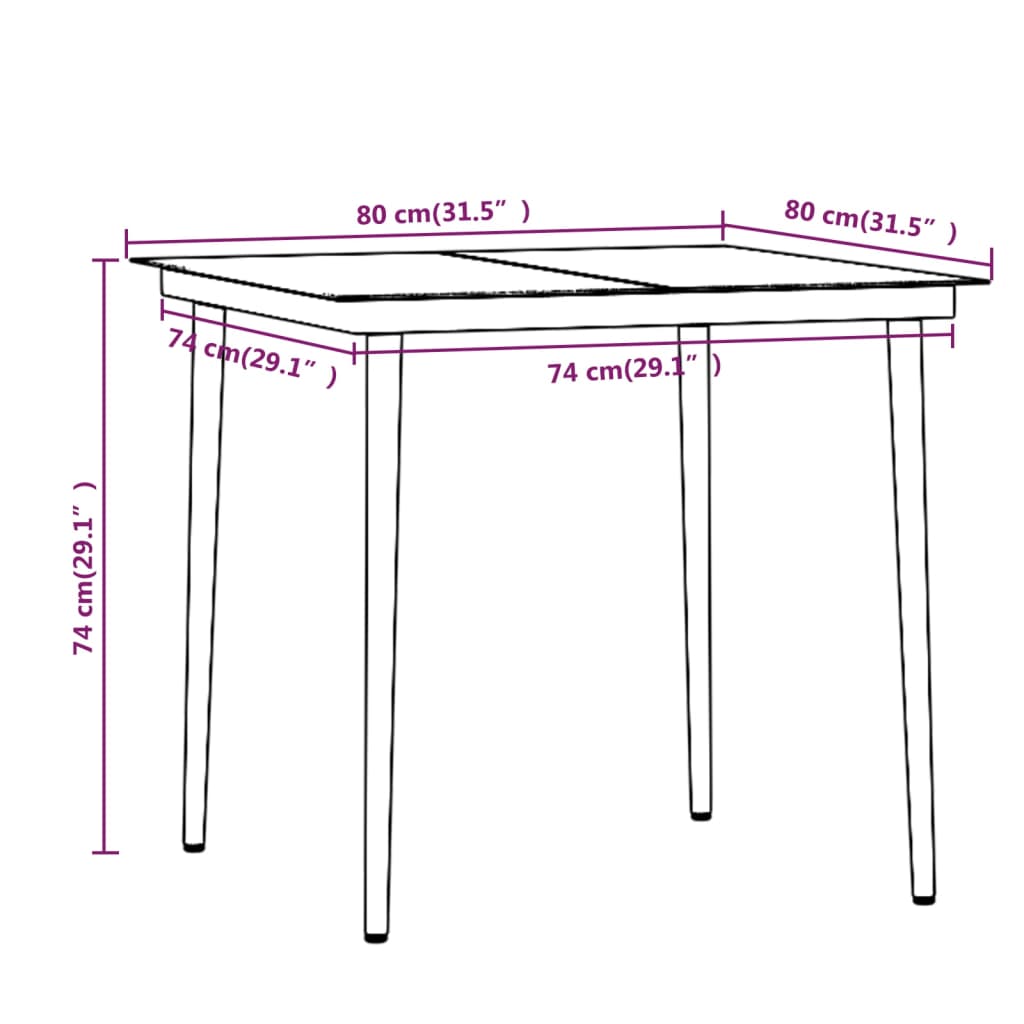 Set mobilier de grădină cu perne, 3 piese, negru