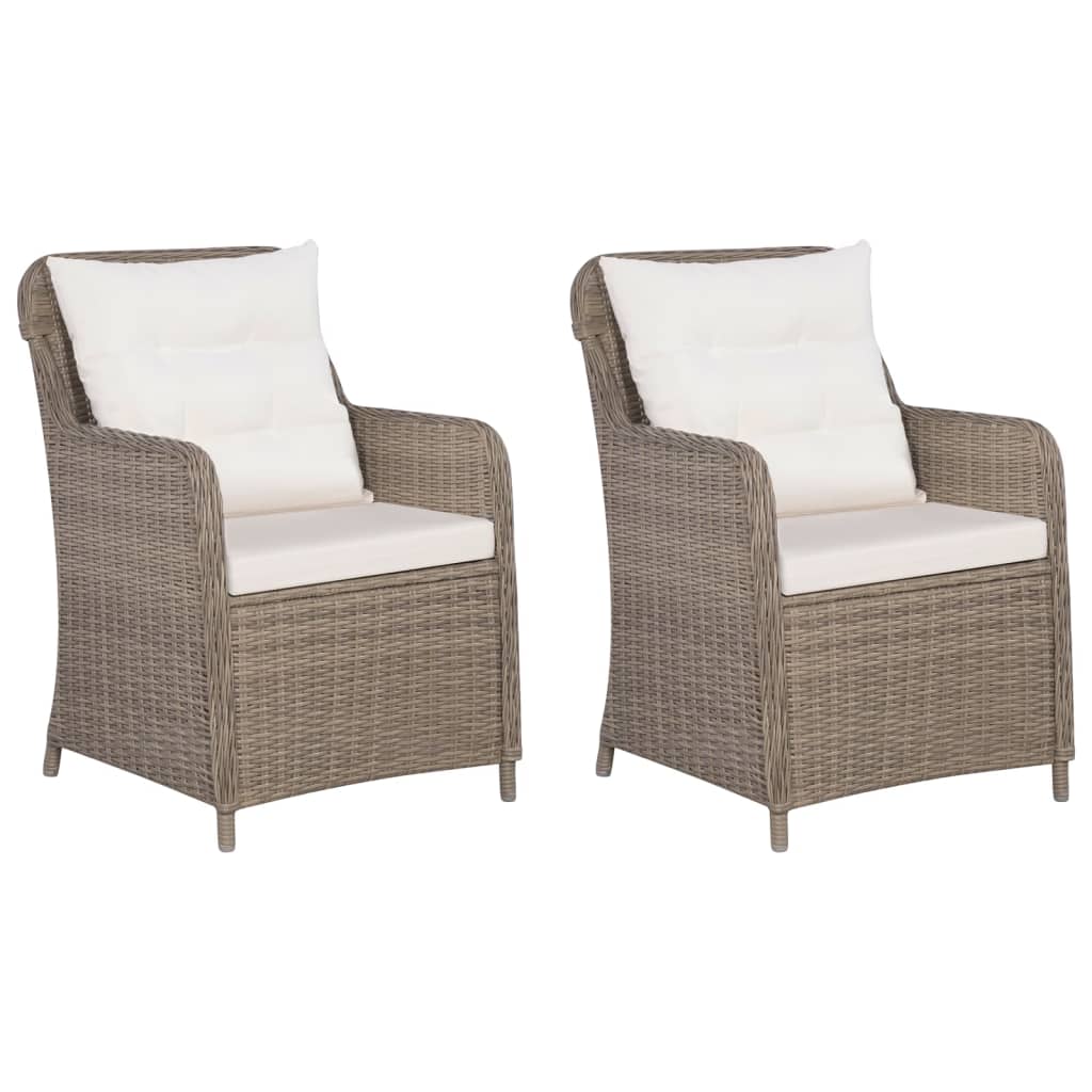 Set mobilier pentru grădină, 3 piese, maro