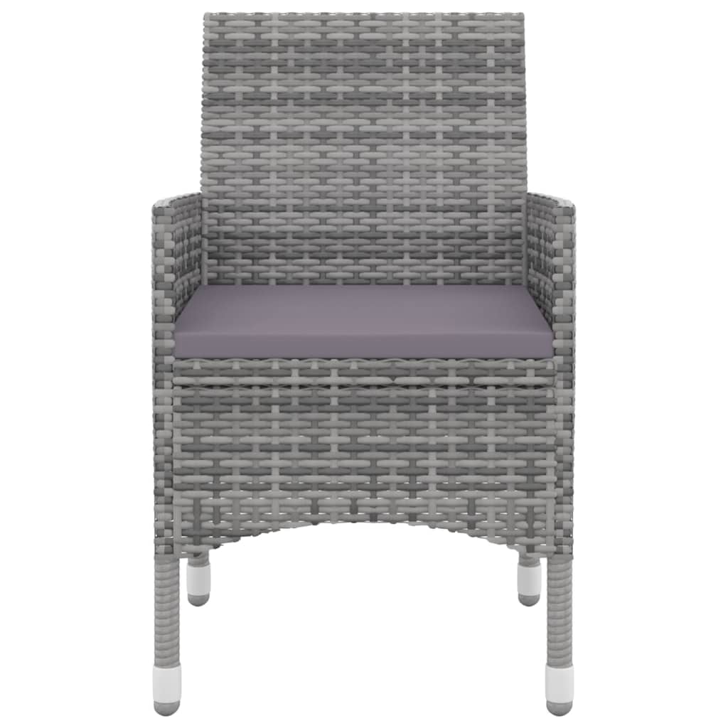 Set mobilier de grădină cu perne, 9 piese, poliratan și sticlă