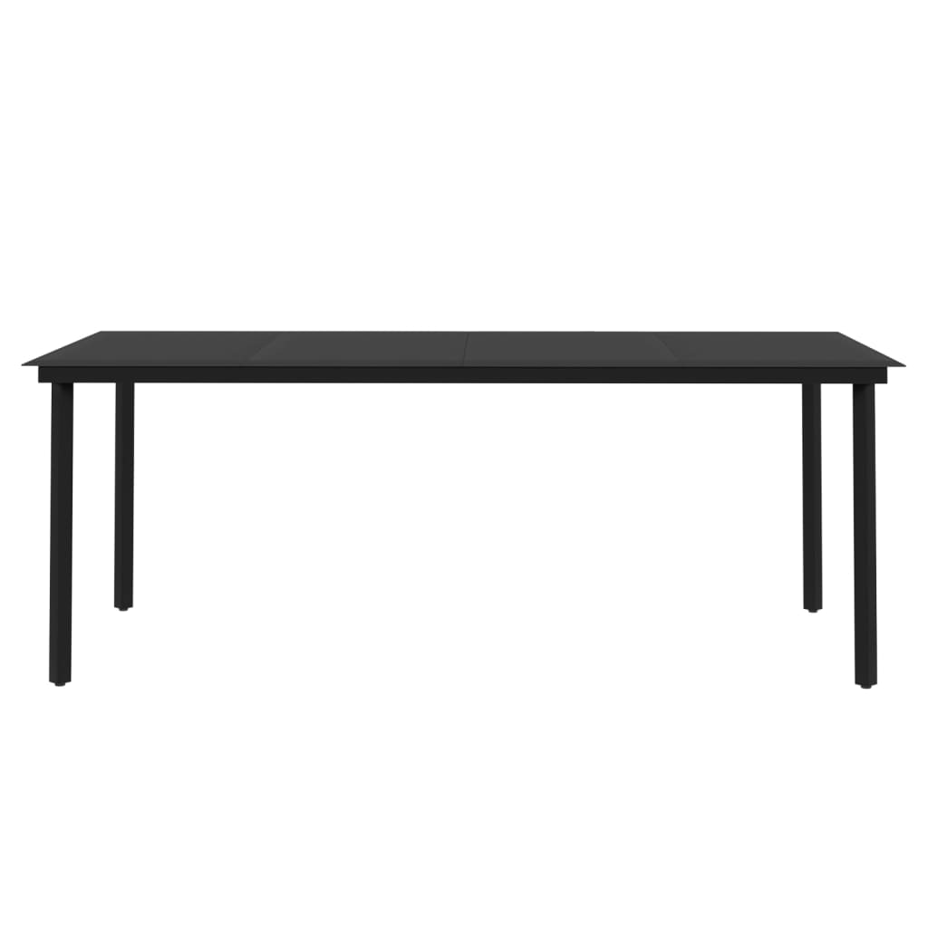 Set mobilier de grădină cu perne, 9 piese, poliratan și sticlă