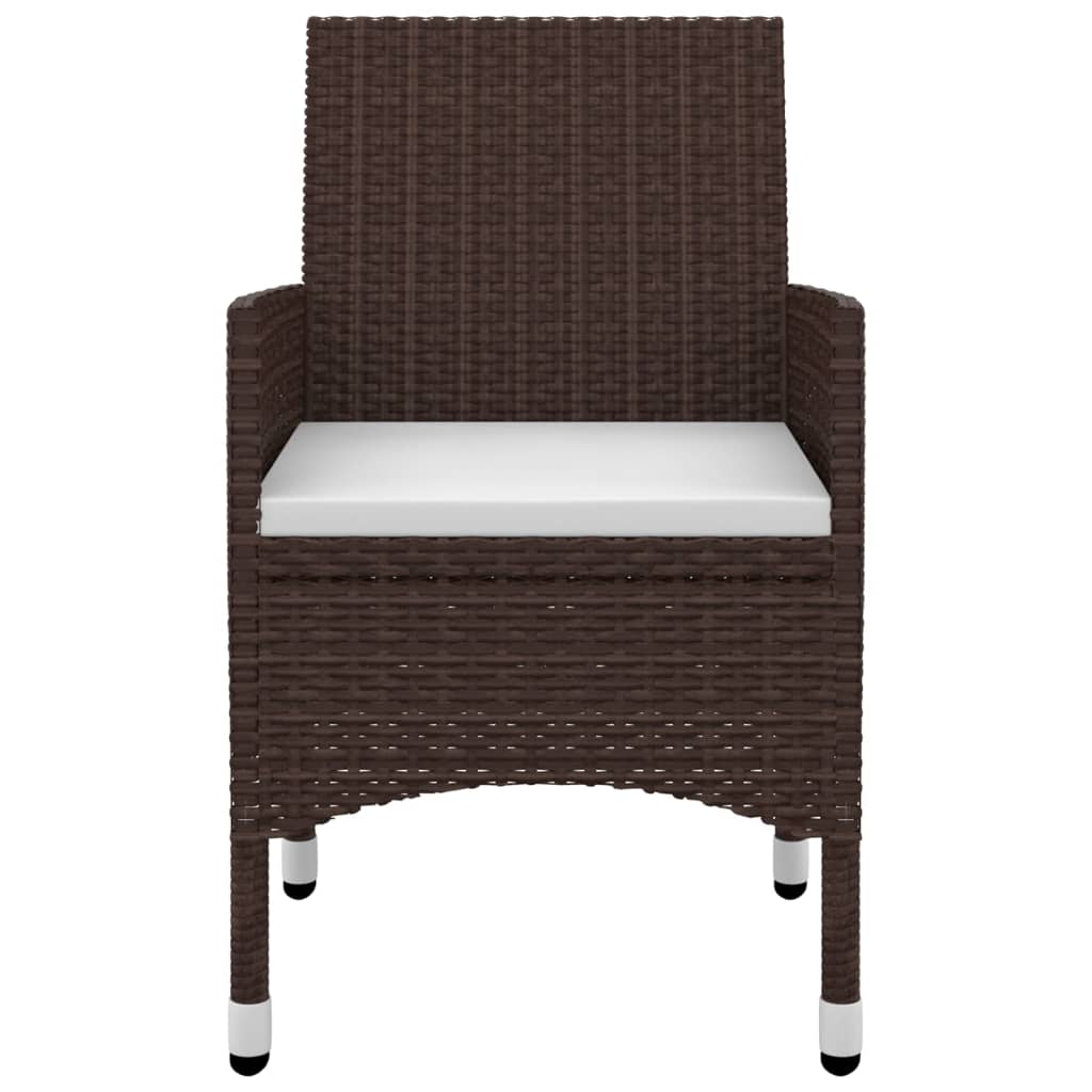 Set mobilier de grădină cu perne, 7 piese, poliratan și sticlă