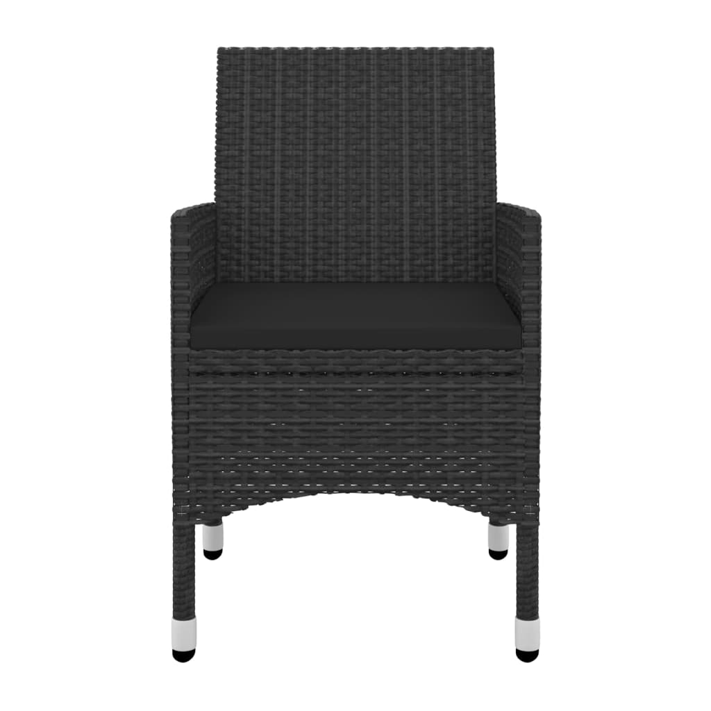 Set mobilier de grădină cu perne, 9 piese, poliratan și sticlă