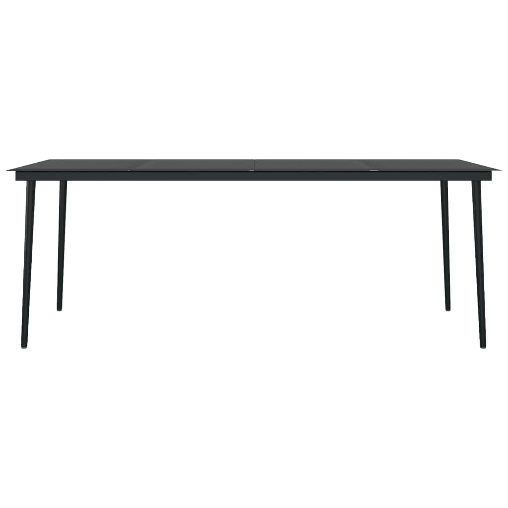 Set mobilier de grădină cu perne, 9 piese, poliratan și sticlă