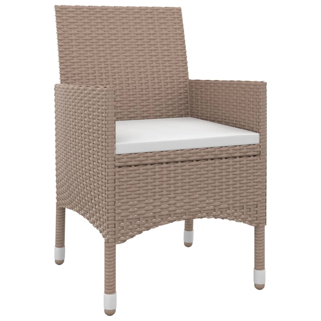 Set mobilier de grădină cu perne, 7 piese, poliratan și sticlă