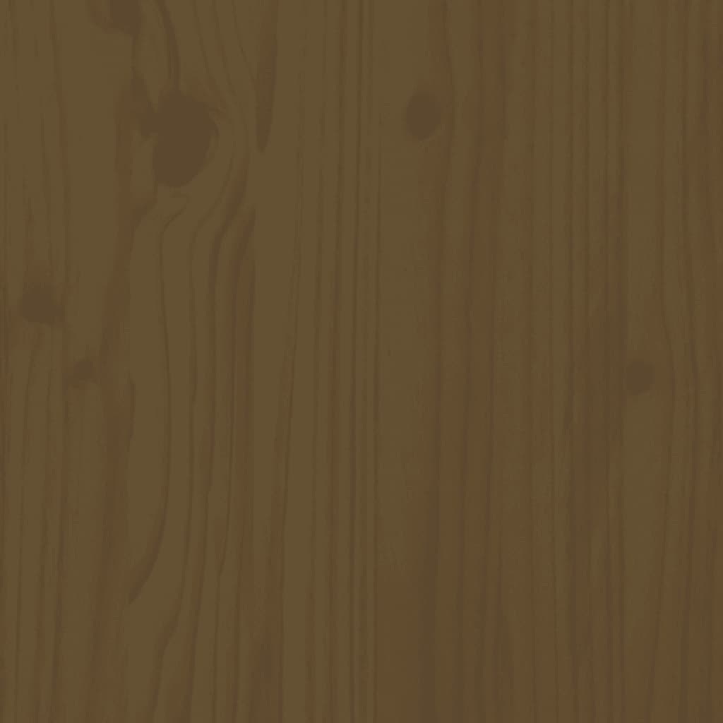 Příborník medově hnědý 74 x 35 x 80 cm masivní borové dřevo
