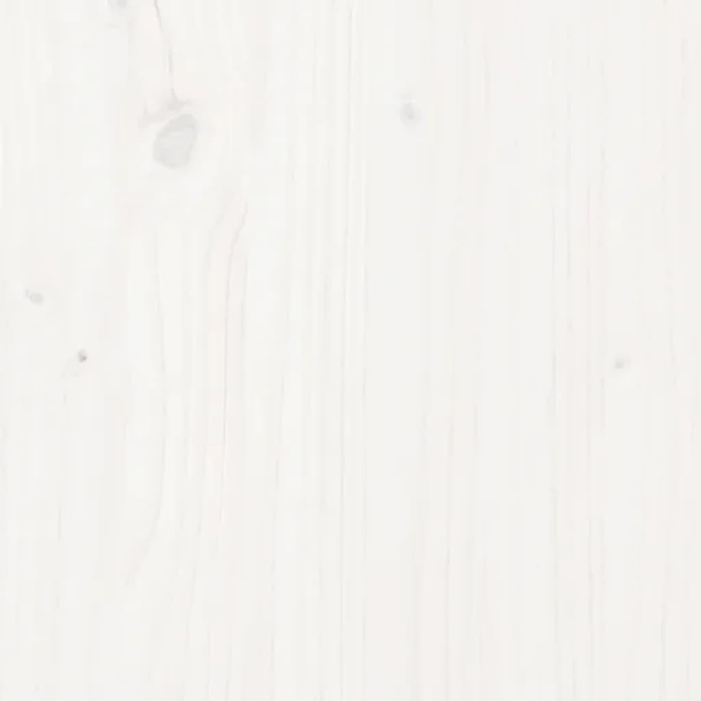 Komoda bílá 110,5 x 35 x 117 cm masivní borové dřevo