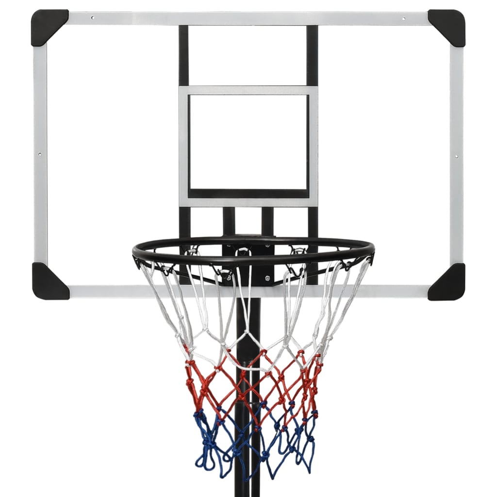 Basketbalový koš s průhlednou deskou 235–301 cm polykarbonát