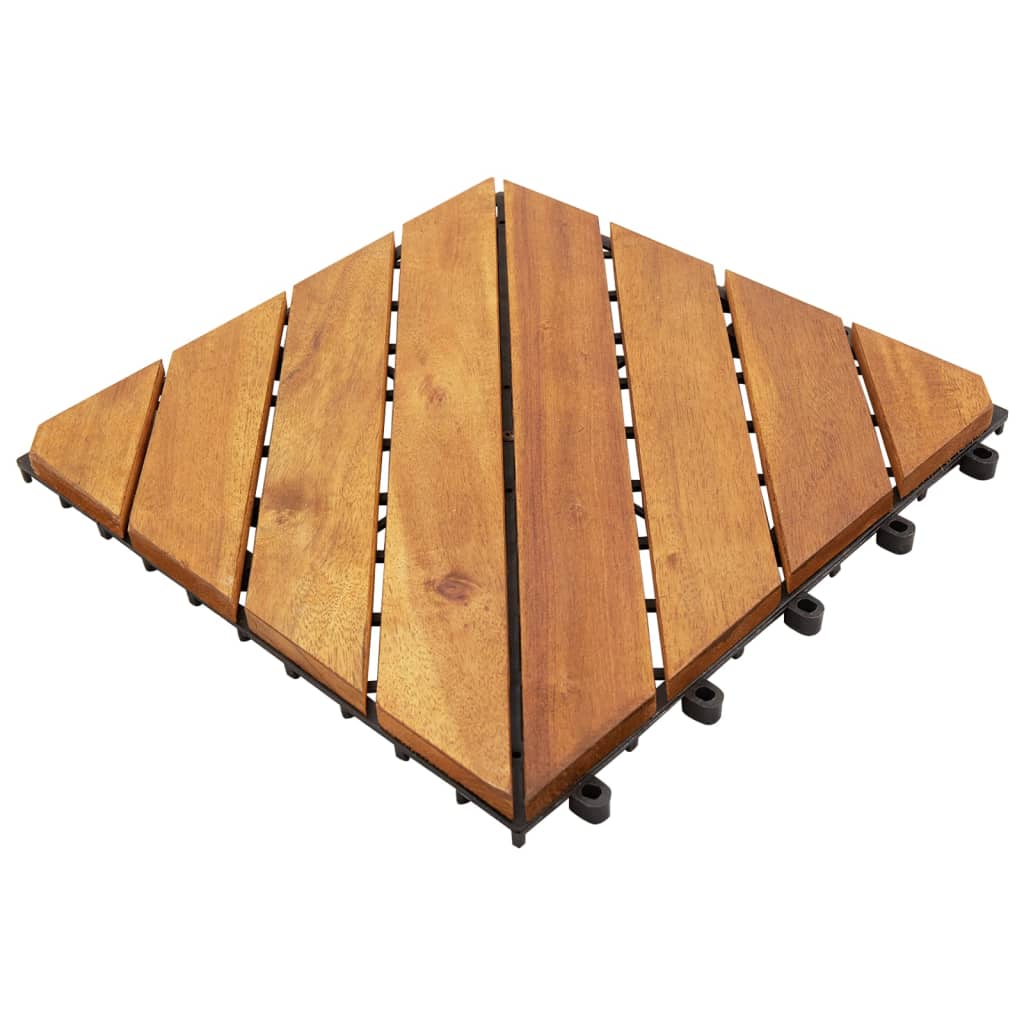 Plăci pardoseală, 30 buc., maro, 30×30 cm, lemn masiv de acacia