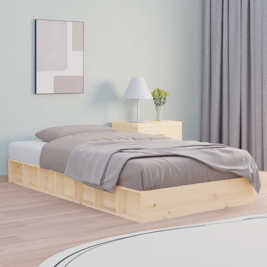 Rám postele 135 x 190 cm Double masivní dřevo