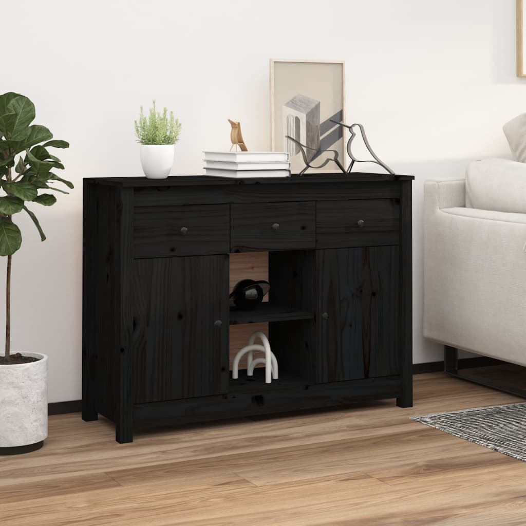 Black deals wood credenza