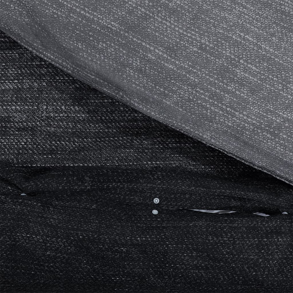  Súprava obliečok tmavosivá 220x240 cm bavlna