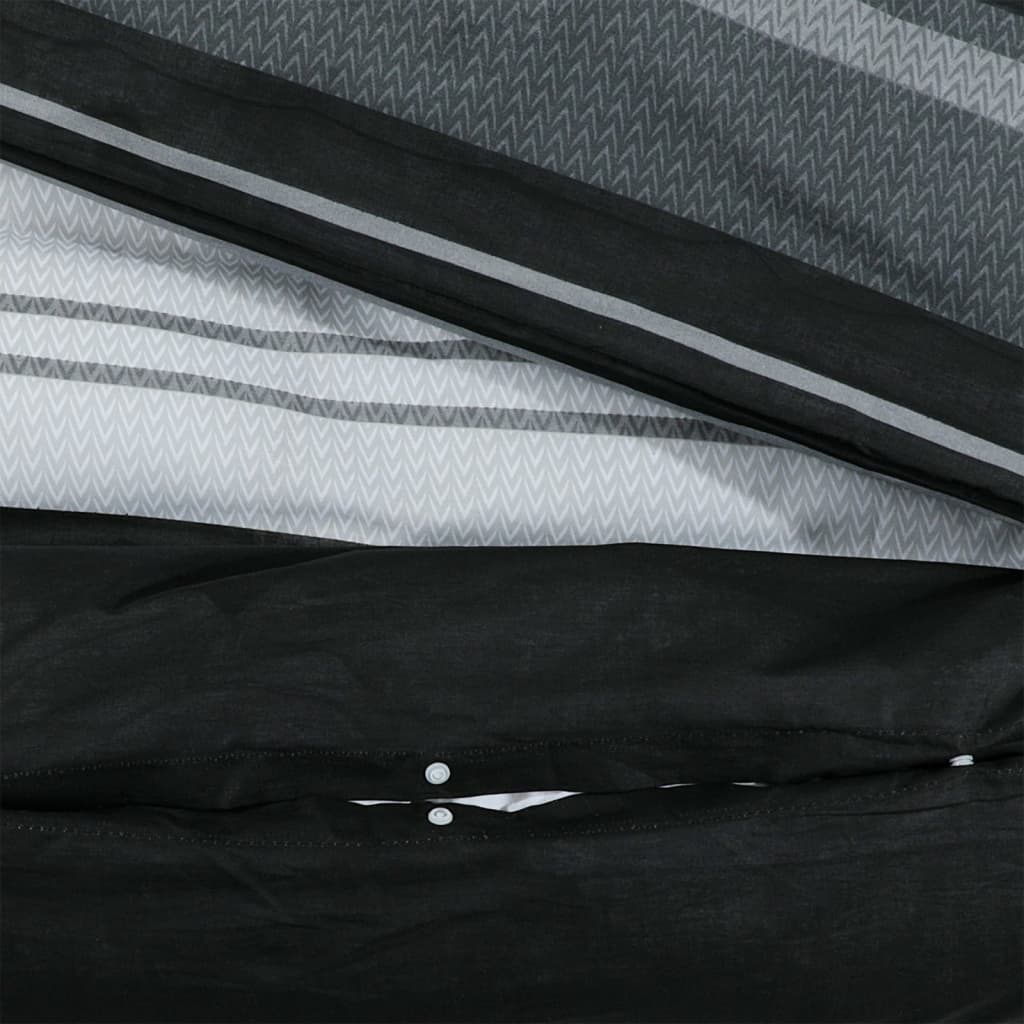  Súprava obliečok čierno-biela 240x220 cm bavlna