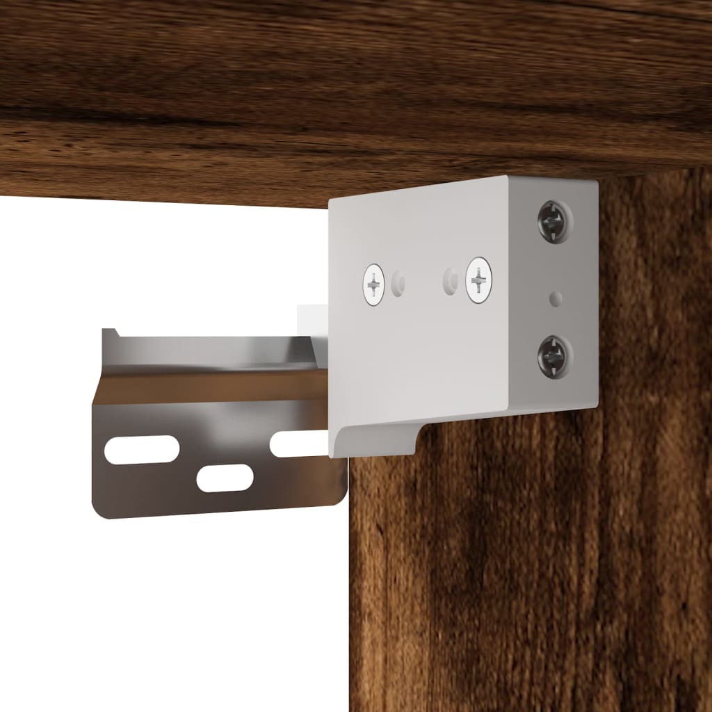 vidaXL Dulap înalt, stejar fumuriu, 69,5x34x180, lemn compozit vidaXL Dulap înalt, stejar fumuriu, 69,5x34x180, lemn compozit