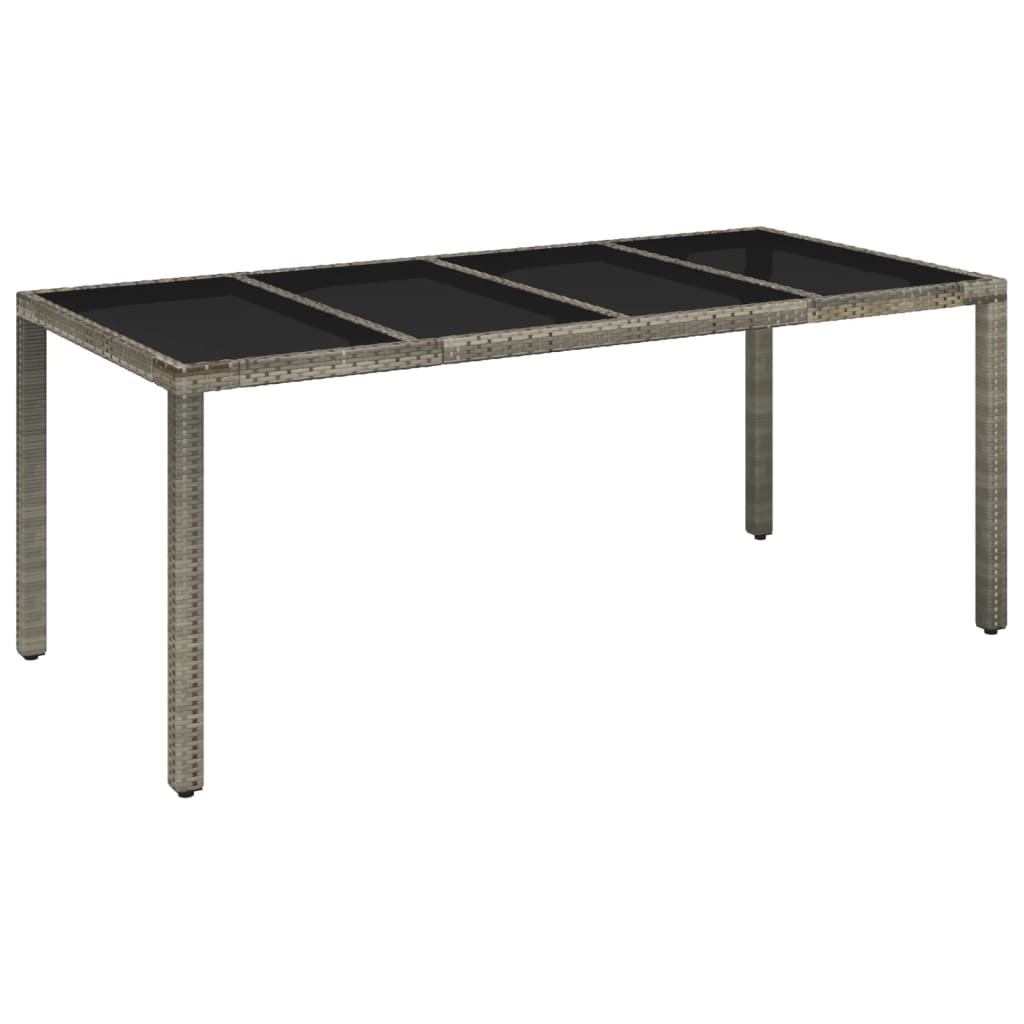 Set mobilier grădină cu perne, 9 piese, gri, poliratan