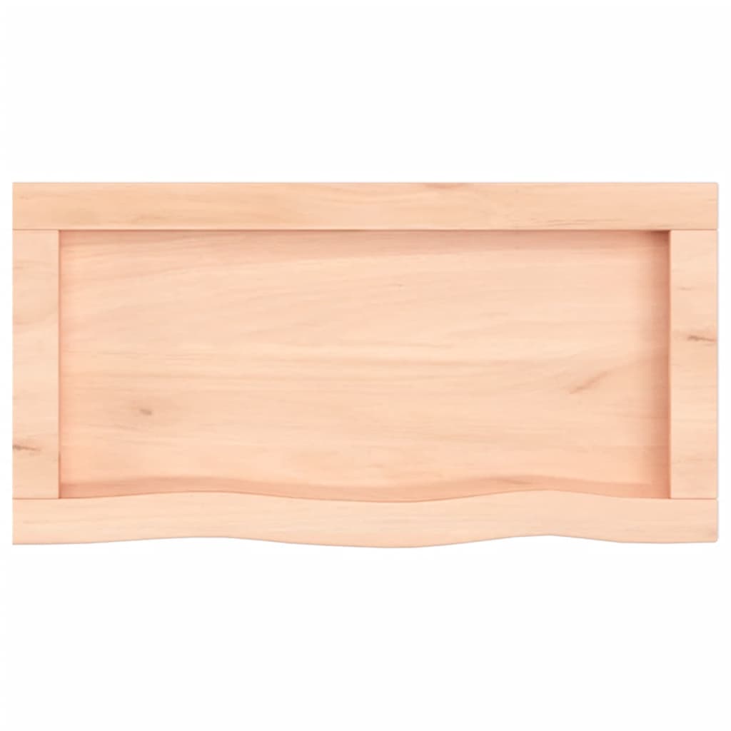 Wastafelblad 60x30x(2-4) cm onbehandeld massief hout