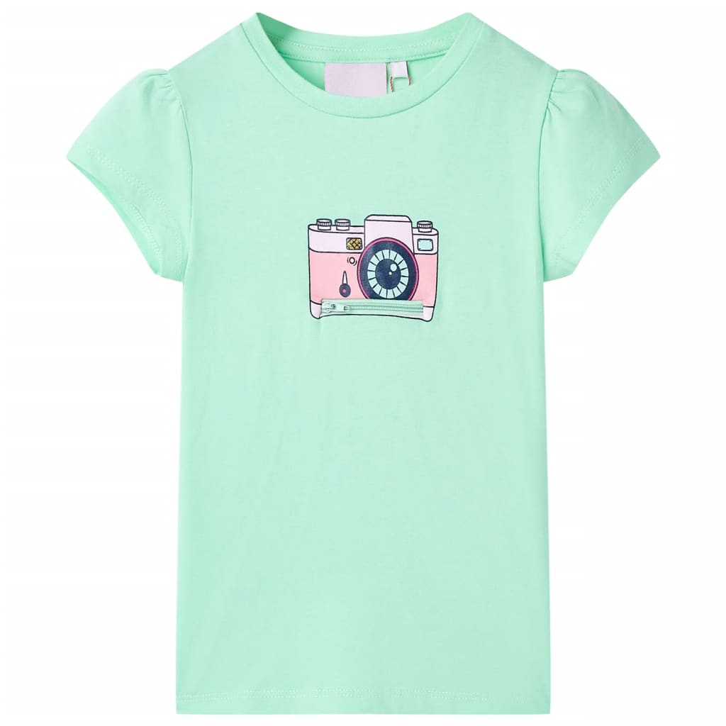 Kinder-T-Shirt Hellgrün 116