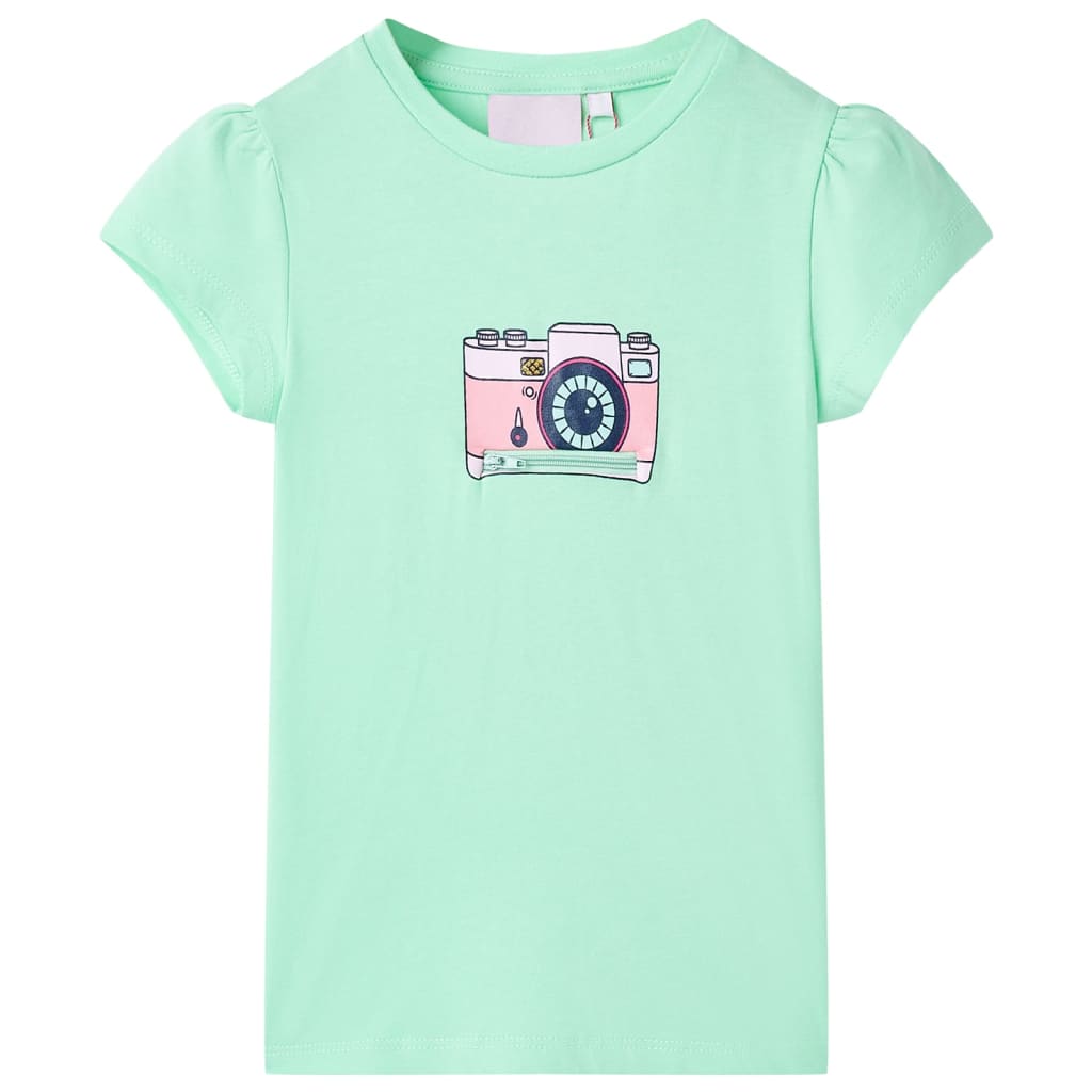 Kinder-T-Shirt Hellgrün 140