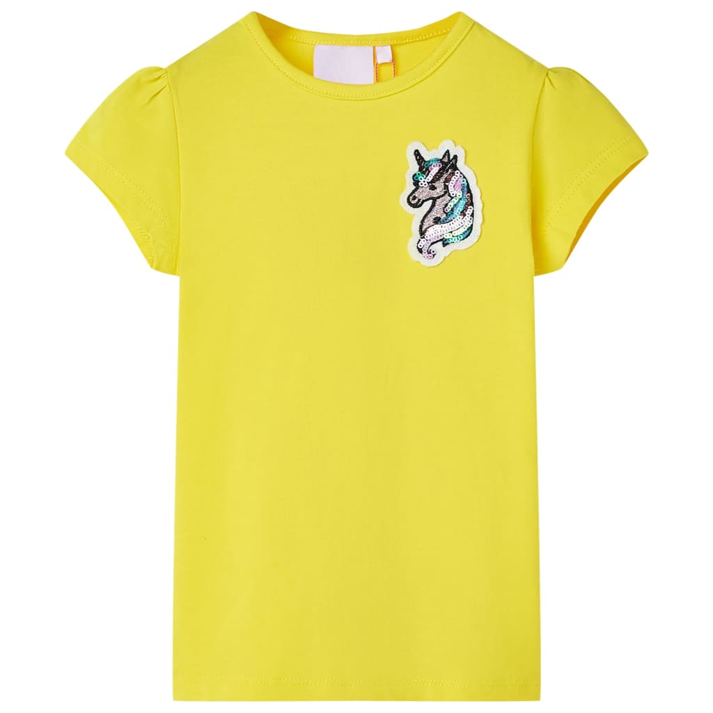 Tricou pentru copii, galben aprins, 104