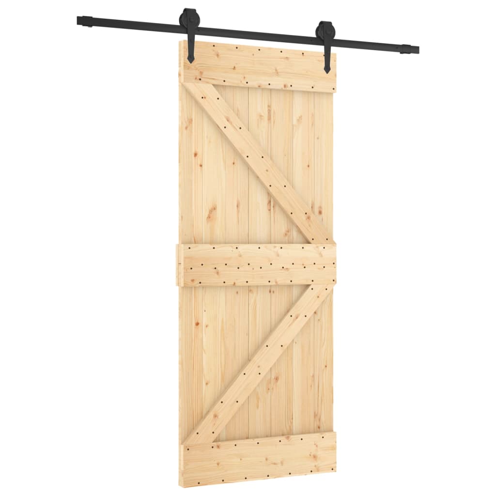 Ușă glisantă cu set de feronerie 85×210 cm, lemn masiv de pin