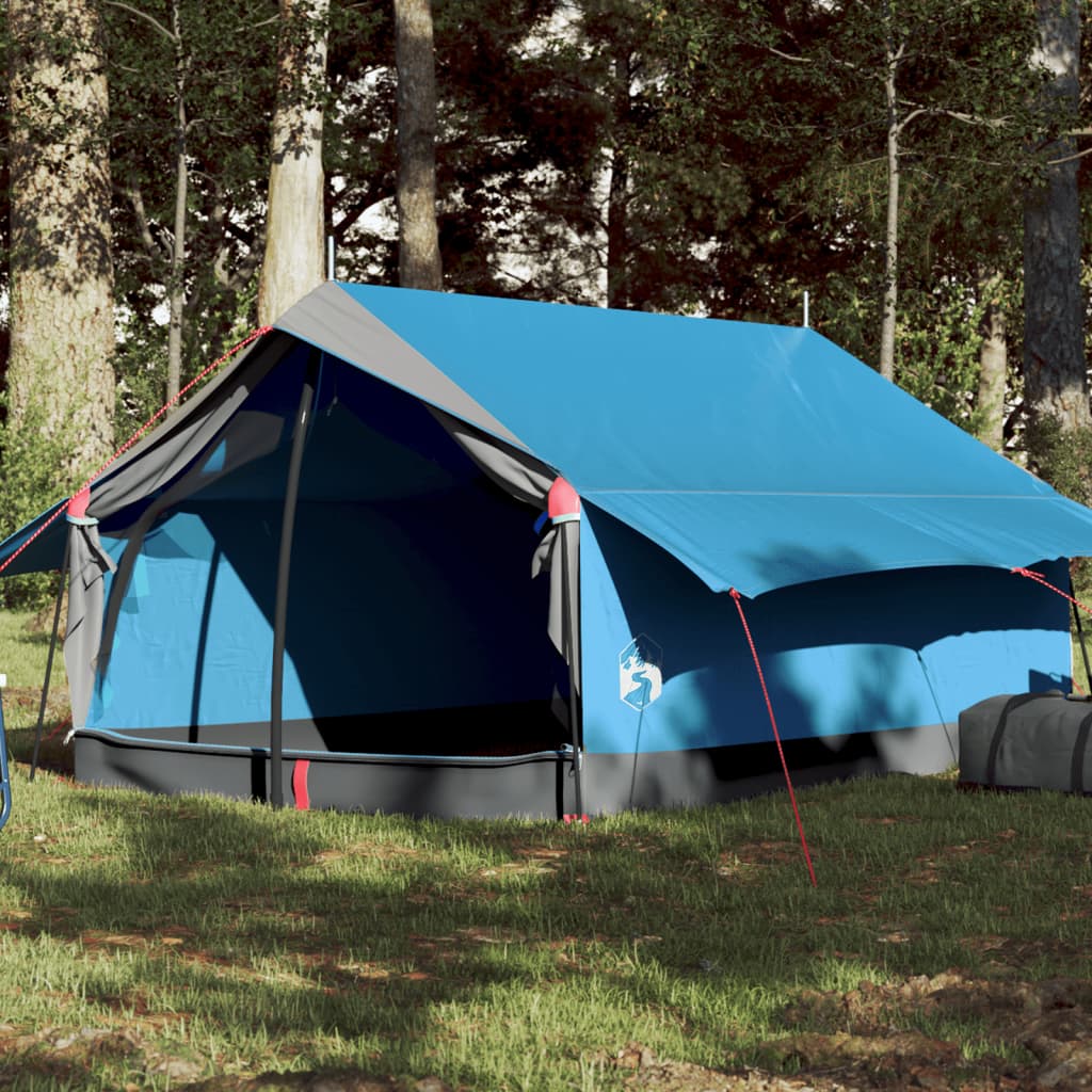 vidaXL Cort de camping 2 persoane albastru 193x122x96 cm tafta 185T