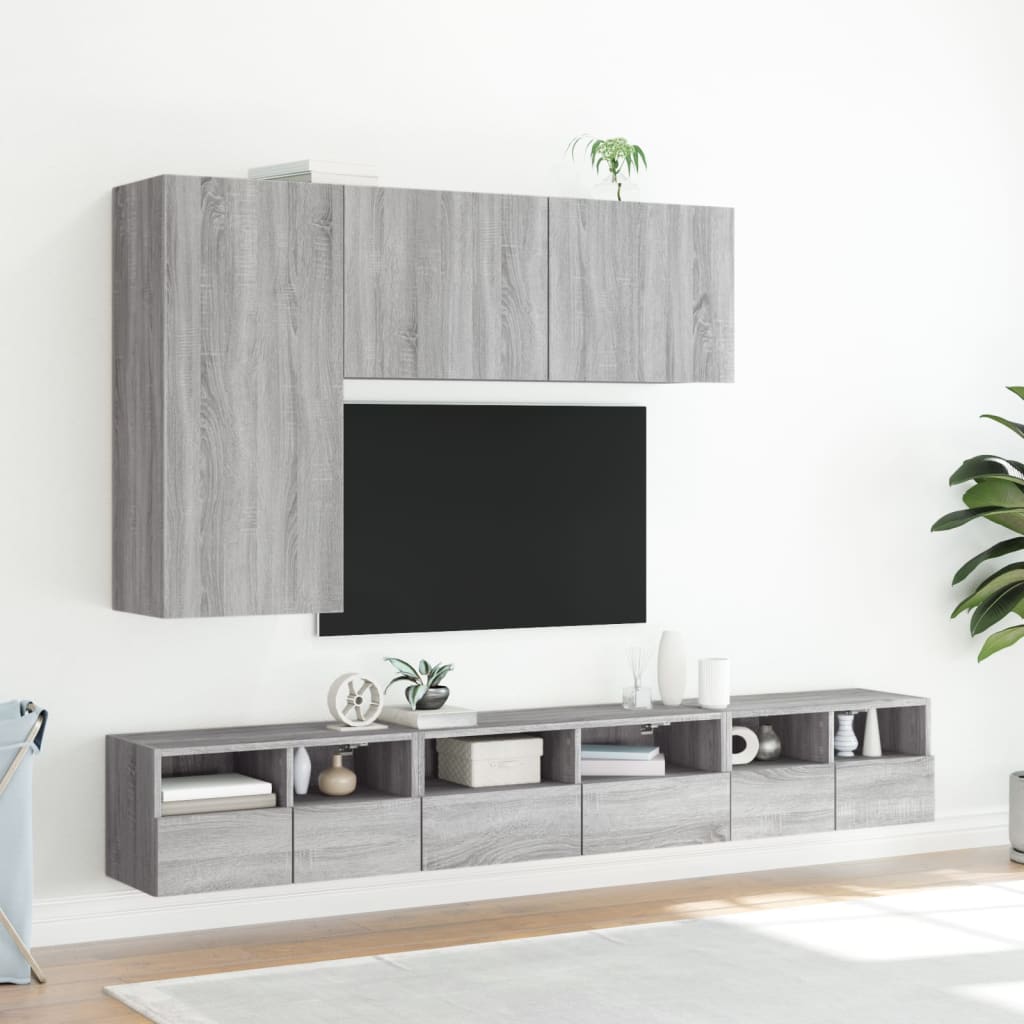TV-Wandschrank Grau Sonoma 60x30x30 cm Holzwerkstoff