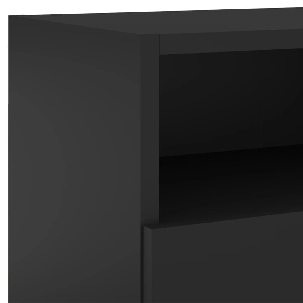 TV-Wandschrank Schwarz 80x30x30 cm Holzwerkstoff