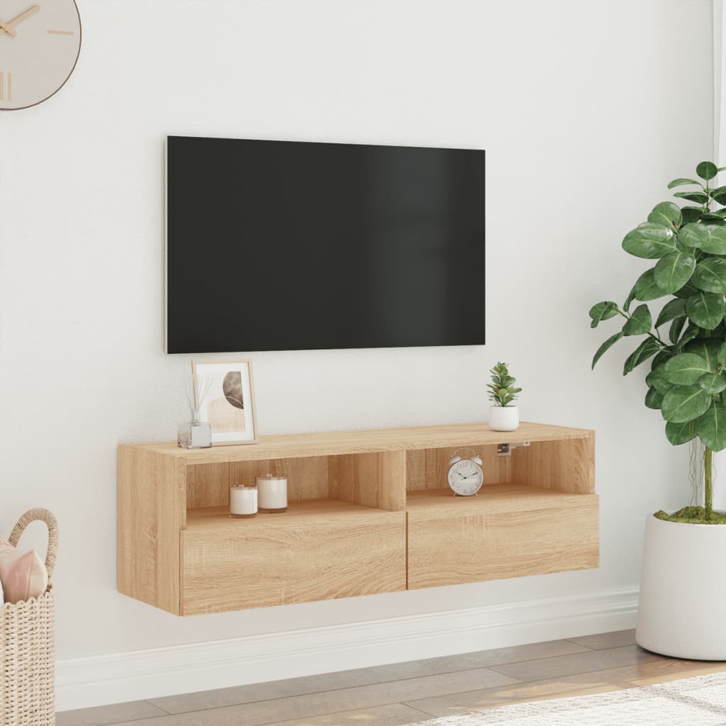 TV-Wandschrank Sonoma-Eiche 100x30x30 cm Holzwerkstoff