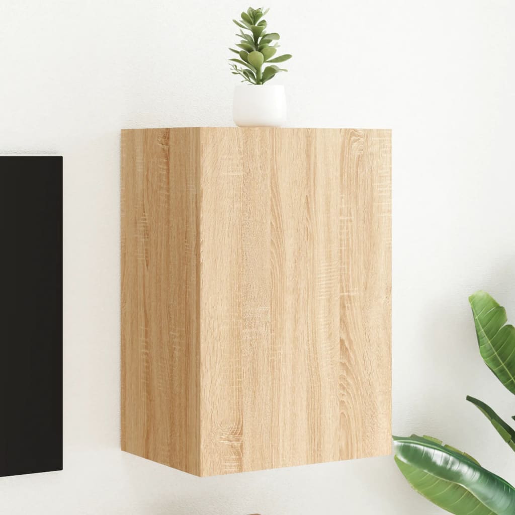 vidaXL Vegghengt TV-benk sonoma eik 40,5x30x60 cm konstruert tre
