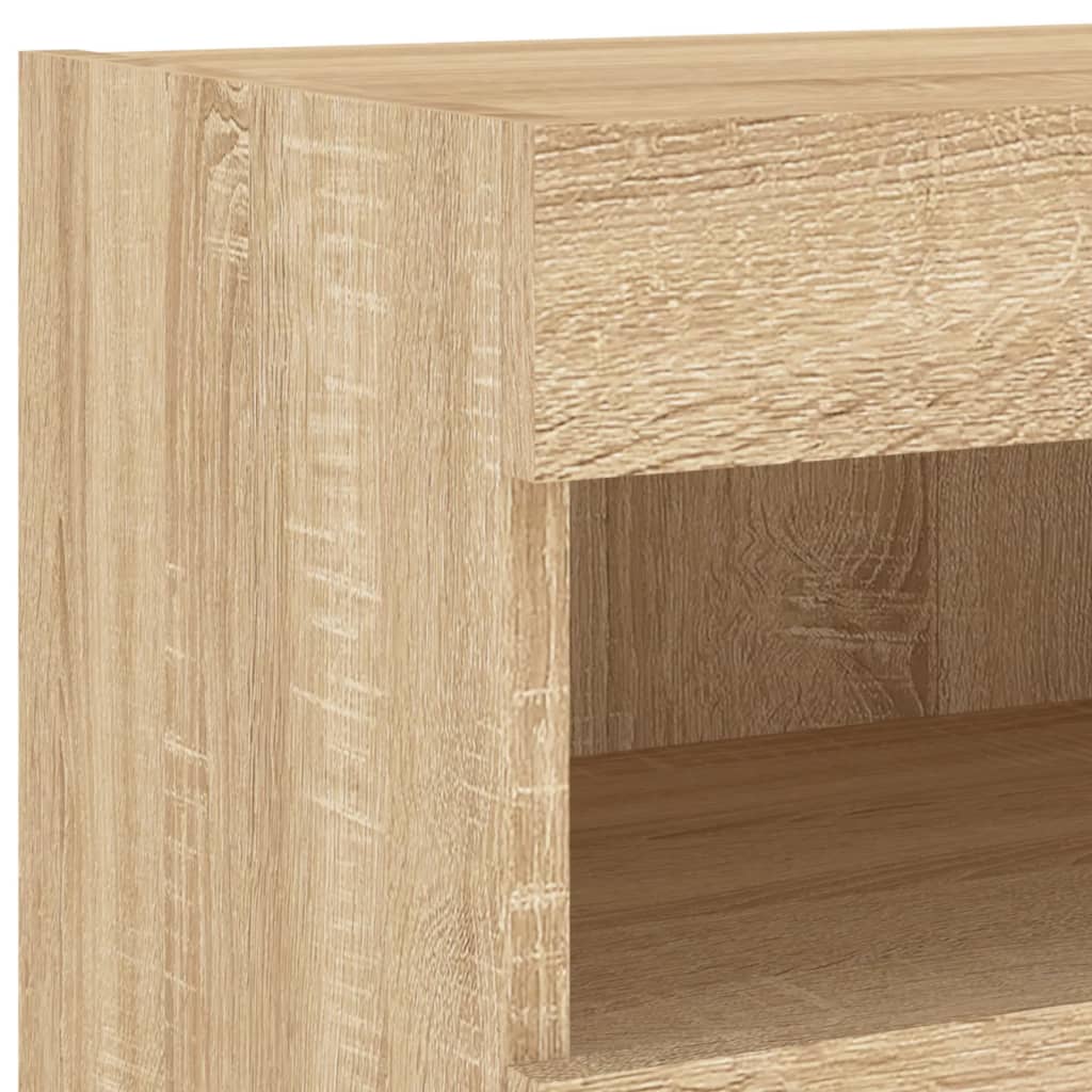 Gossi Comodă TV de perete cu LED, 2 buc. stejar sonoma, 80x30x40 cm