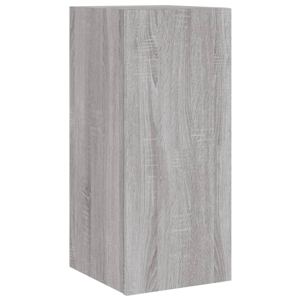 Gossi Comode TV cu lumini LED, 2 buc., gri sonoma, 30,5x35x70 cm