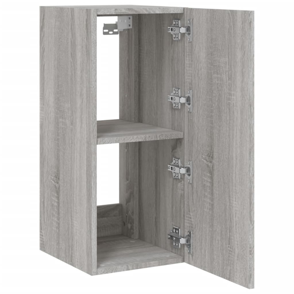 Gossi Comode TV cu lumini LED, 2 buc., gri sonoma, 30,5x35x70 cm