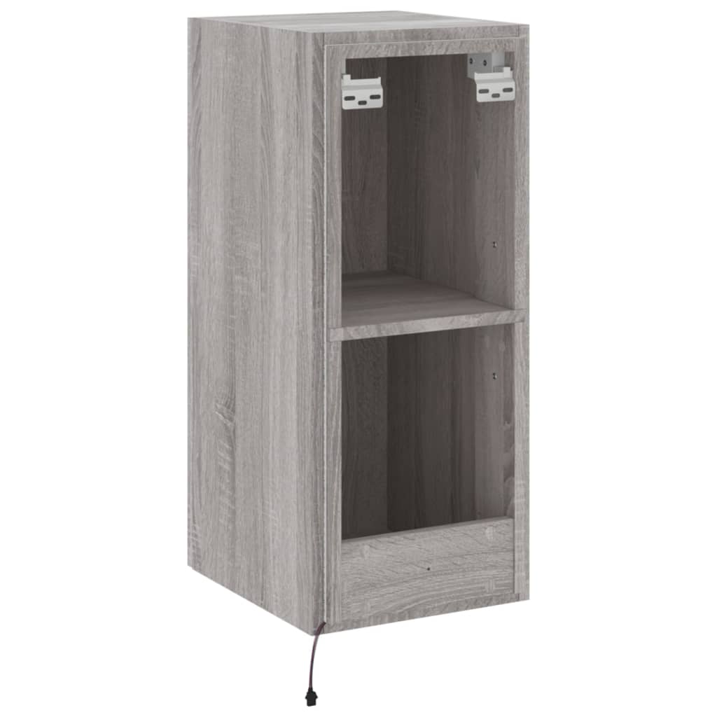 Gossi Comode TV cu lumini LED, 2 buc., gri sonoma, 30,5x35x70 cm