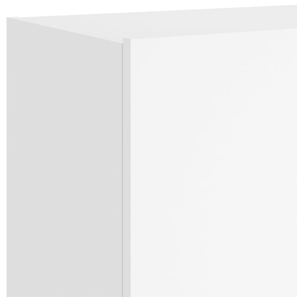 Gossi Comodă TV de perete cu lumini LED, alb, 100x35x41 cm